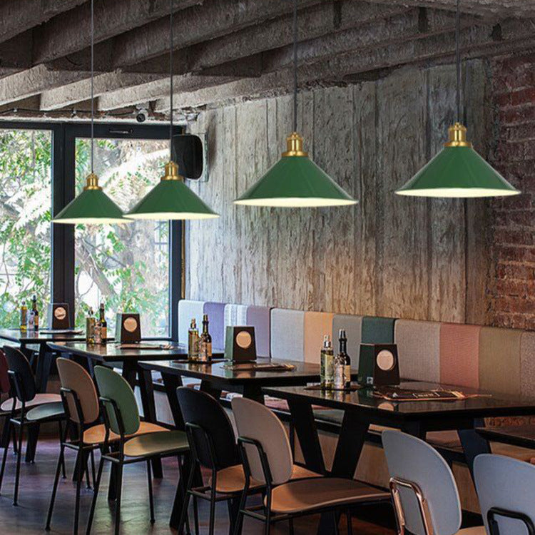 Stornfield | RetroDome Industrial Vintage Pendant Light | Green Iron Dome Design | Single Light | Rustic Ceiling Lighting