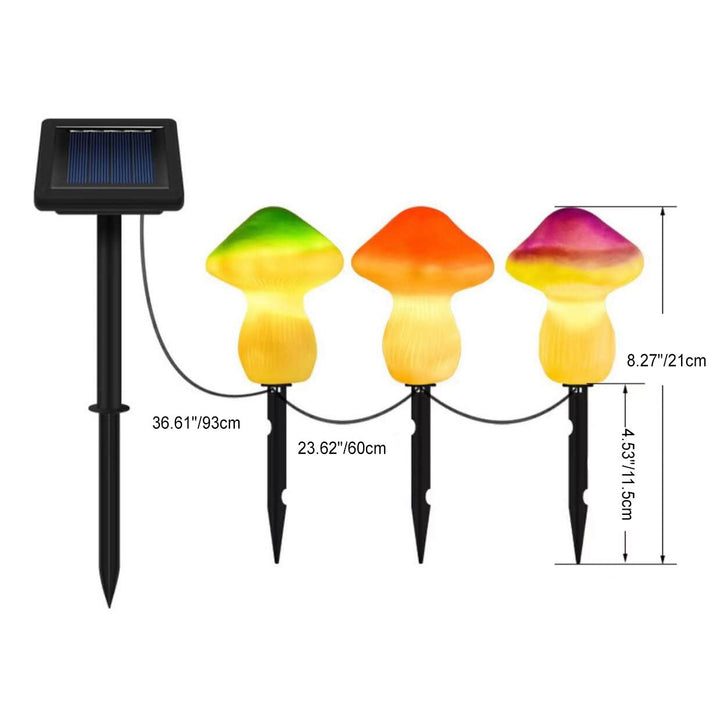 Solar Outdoor Resin Mushroom LED Garden Ground Insert Decorative Landscape Light | Stornfield