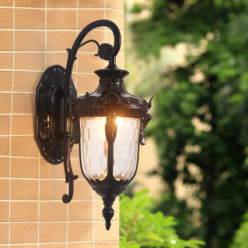 European Deluxe Lantern Outdoor Waterproof 1-Light Wall Sconce Lamp | Stornfield