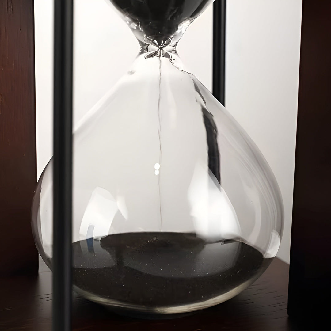 Hourglass with Solid Wood Frame – High Quality and Decorative | 30 Minutes for Office, Desk, and Home | Stornfield