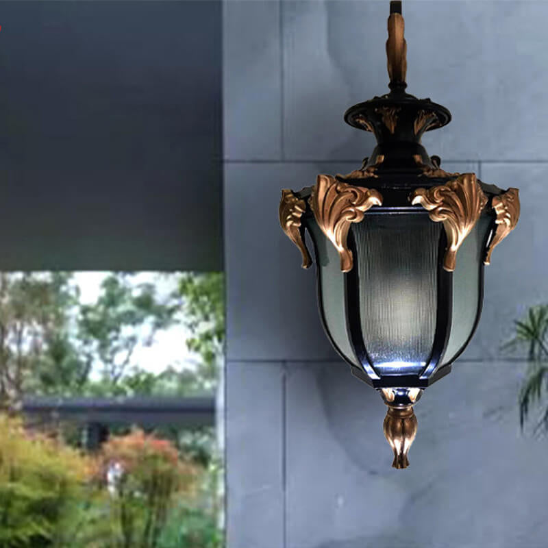 European Retro Lantern Glass Outdoor Waterproof 1-Light Wall Sconce Lamp | Stornfield