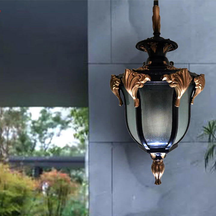 European Retro Lantern Glass Outdoor Waterproof 1-Light Wall Sconce Lamp | Stornfield