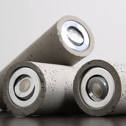 Stornfield | StoneCast Industrial Concrete Cylindrical Sconce | 1-Light | Smooth or Rough Surface