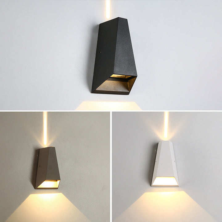 Outdoor Modern Column Geometry LED Waterproof Wall Sconce Lamp | Stornfield