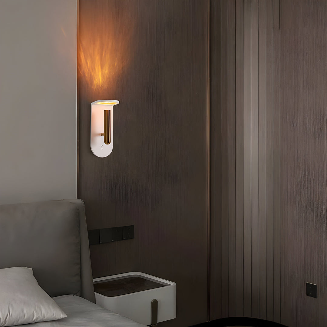 Stornfield Adjustable Nordic LED Wall Lamp with Flame Effect