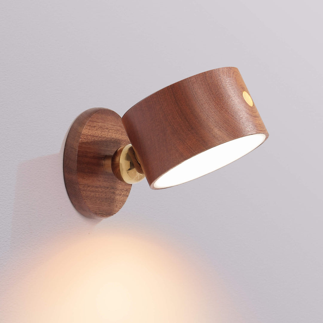 Stornfield | Simple Wooden USB Rechargeable Magnetic Touch LED Wall Sconce Night Light