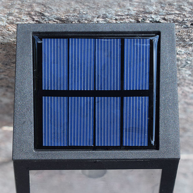 Modern Square Plastic Solar LED Outdoor Waterproof Garden Landscape Wall Sconce Lamp | Stornfield