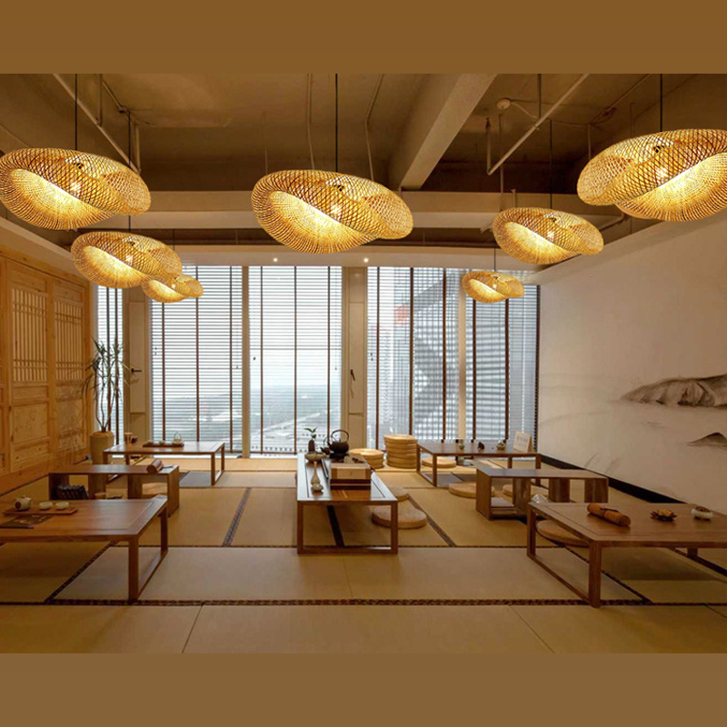 Stornfield | Bamboo Woven Rattan - Pendant Light - LED - Light