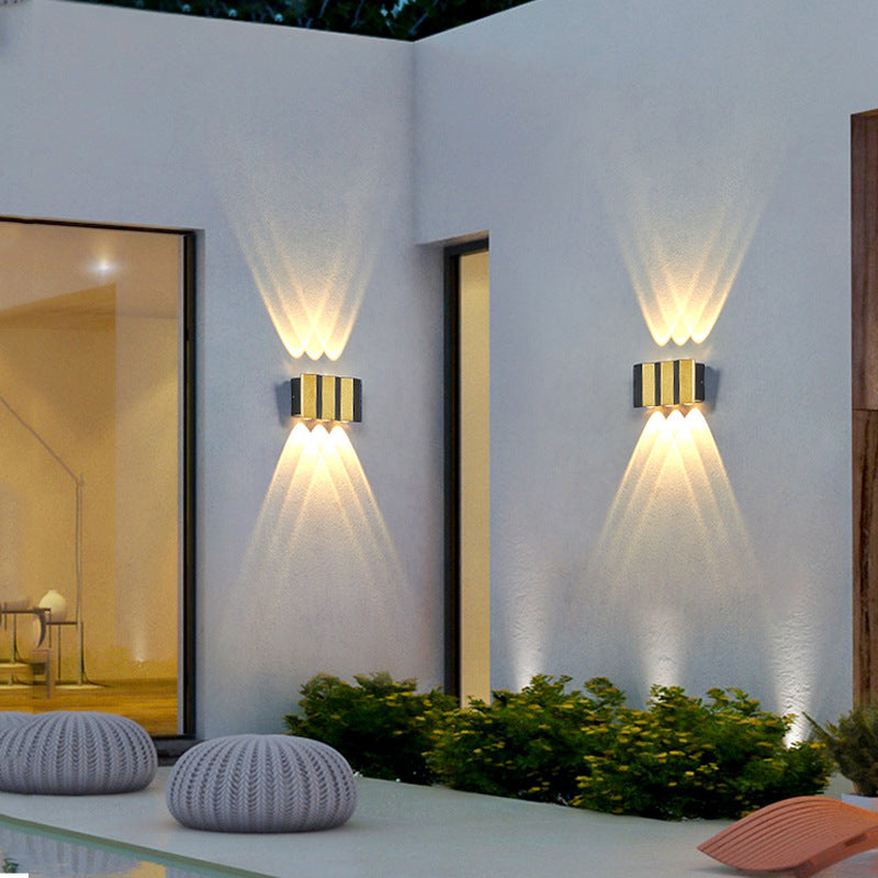 Stornfield | Modern Light Luxury Golden Aluminum Outdoor Waterproof Terrace LED Wall Lamp