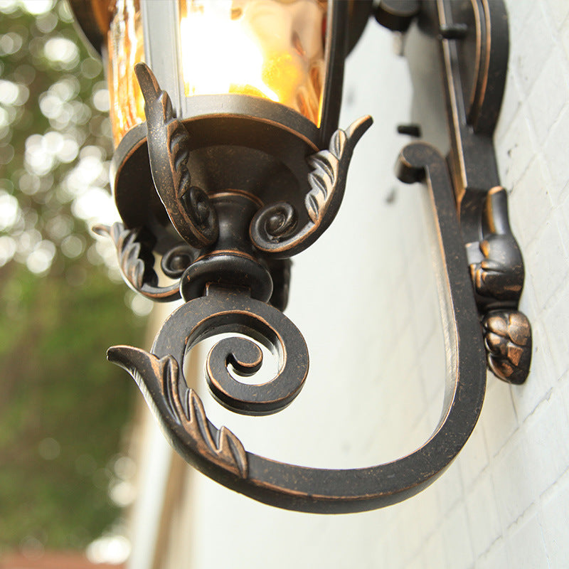 Traditional European Waterproof Aluminum Glass Cylinder 1-Light Wall Sconce Lamp For Outdoor Patio | Stornfield