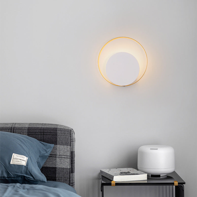 Stornfield | Modern Minimalist Circular Iron 1-Light Sconce for Bedroom