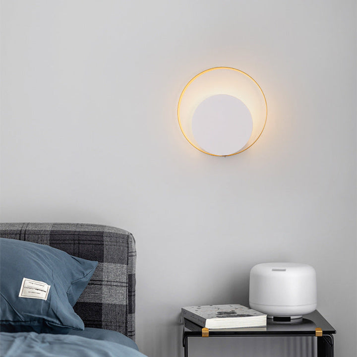 Stornfield | Modern Minimalist Circular Iron 1-Light Sconce for Bedroom