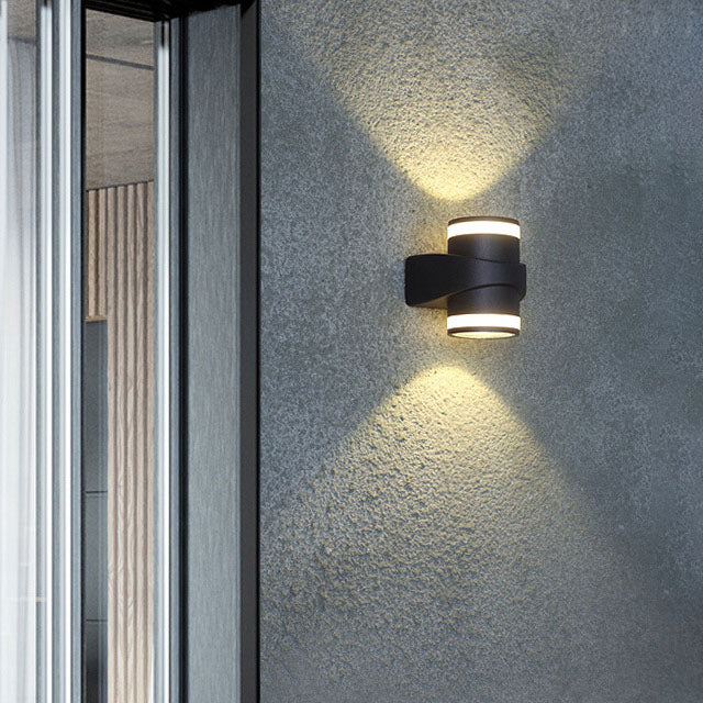 Modern Cylindrical Die-Cast Aluminum LED Waterproof Outdoor Garden Wall Light | Stornfield