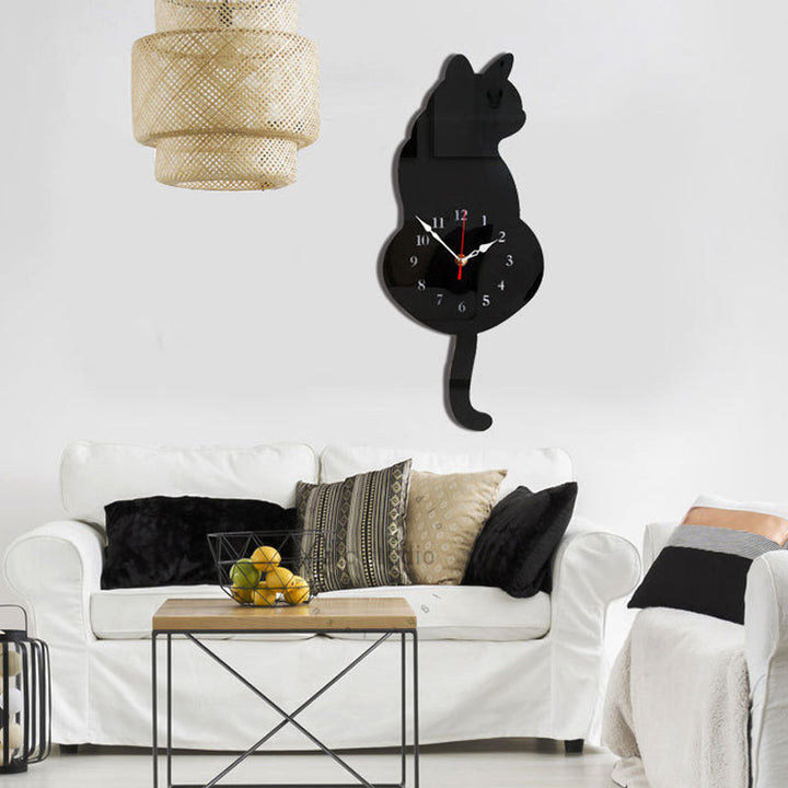 Nordic Cat Wagging Tail Wall Clock | Stornfield