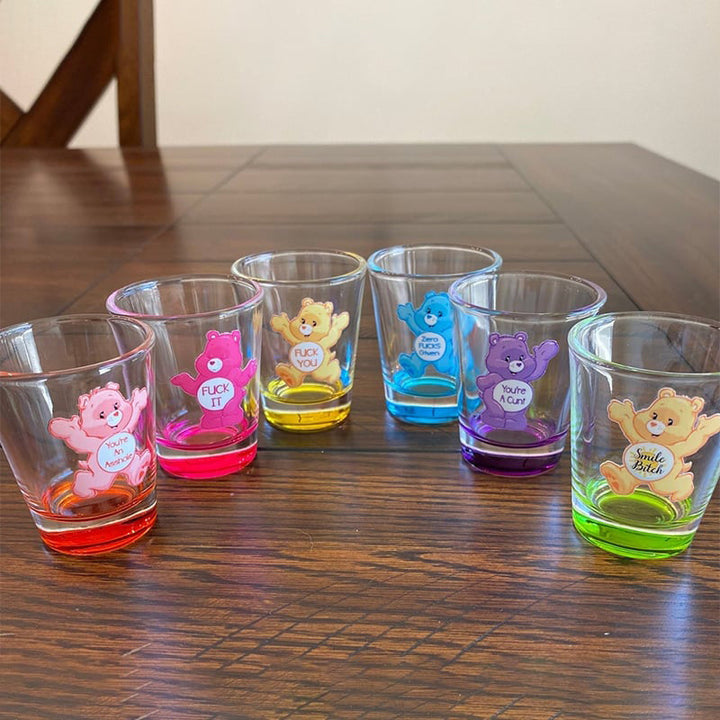 Swear Bears Shot Glasses Set, 6 Pieces | Stornfield
