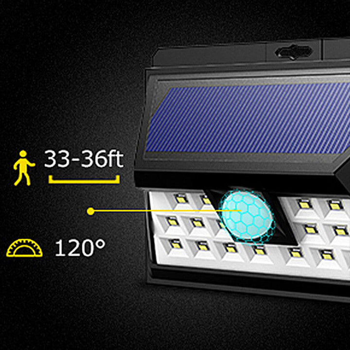 Outdoor Solar Trapezoid Body Sensor Waterproof LED Patio Wall Sconce Lamp | Stornfield