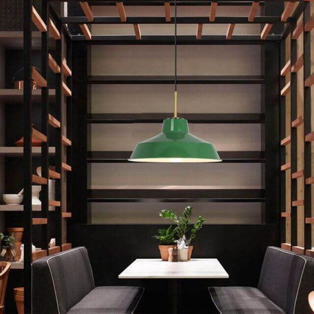 Stornfield | RetroDome Industrial Vintage Pendant Light | Green Iron Dome Design | Single Light | Rustic Ceiling Lighting