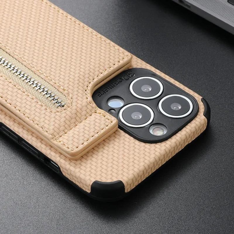 Magnetic zipper wallet case with credit card holder | Stornfield
