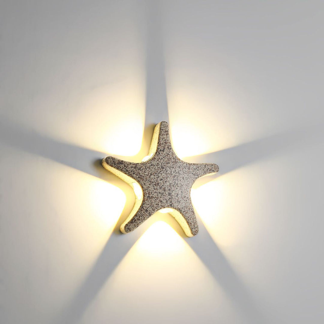 Stornfield | Contemporary Simplicity Outdoor Waterproof LED Starfish Design Aluminum Wall Light