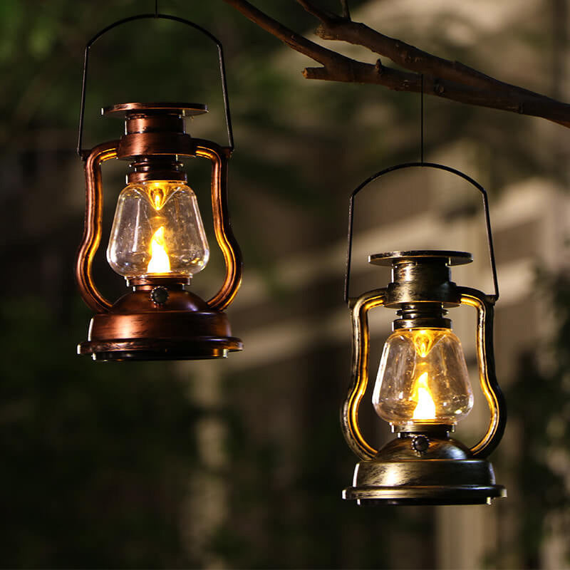 Solar Retro Kerosene Lamp Horse Lamp LED Outdoor Garden Patio Decoration Portable Flame Candle Light | Stornfield