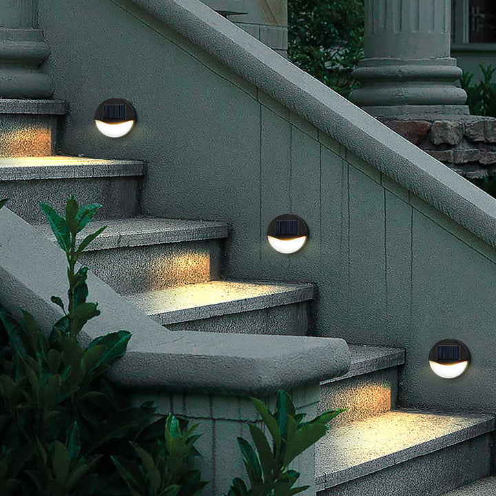 Outdoor Solar Round Square LED Waterproof Patio Step Light | Stornfield