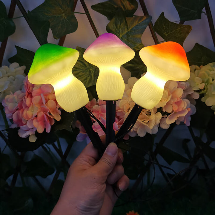 Solar Outdoor Mushroom Shape LED Garden Lawn Ground Insert Landscape Light | Stornfield