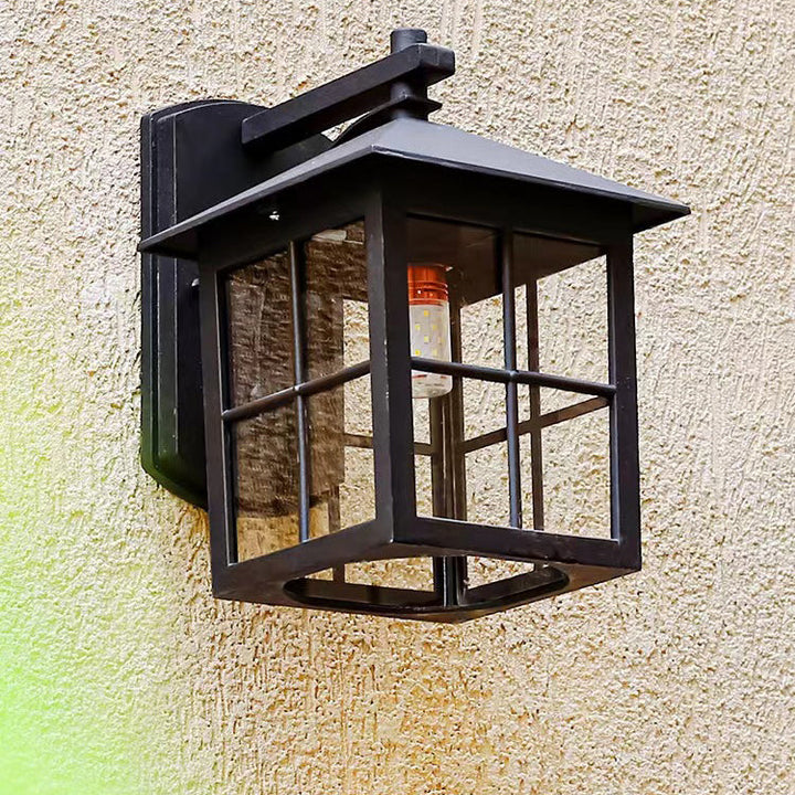 Modern Simplicity Waterproof Aluminum Square Glass Shade 1-Light Wall Sconce Lamp For Outdoor Patio | Stornfield