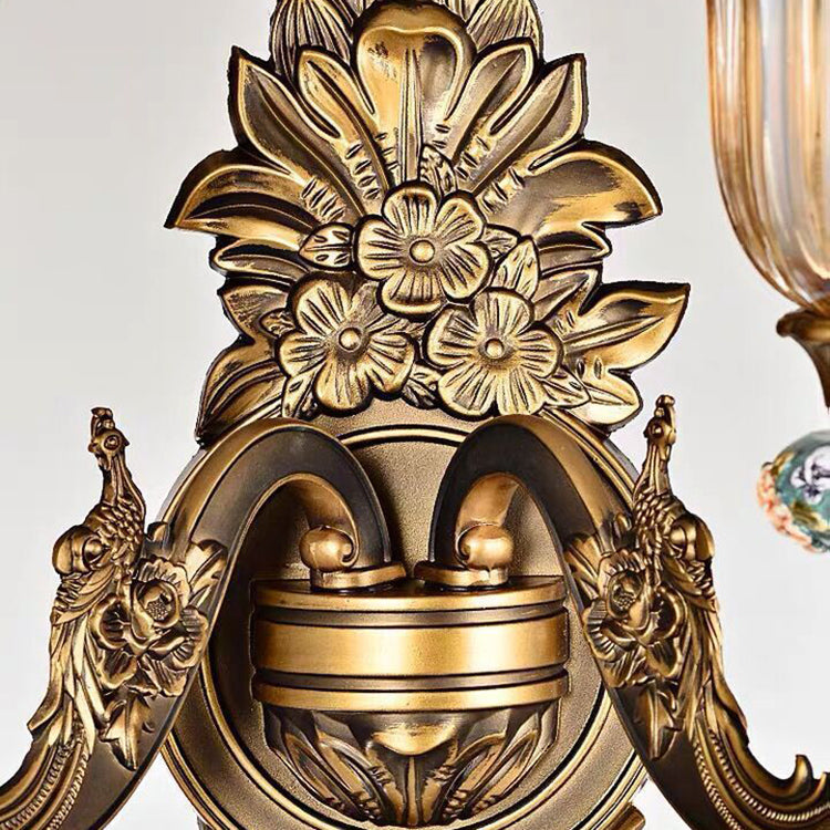 Stornfield | FlorisLuxe European Wall Sconce | Blossom Design | 1-2 Lights | High Quality Resin & Glass | Elegance for Living Room & Hallway