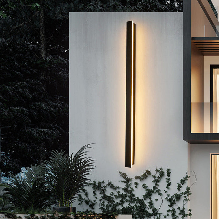Modern Minimalist Long Rectangular Aluminum Acrylic LED Wall Sconce Lamp For Garden | Stornfield