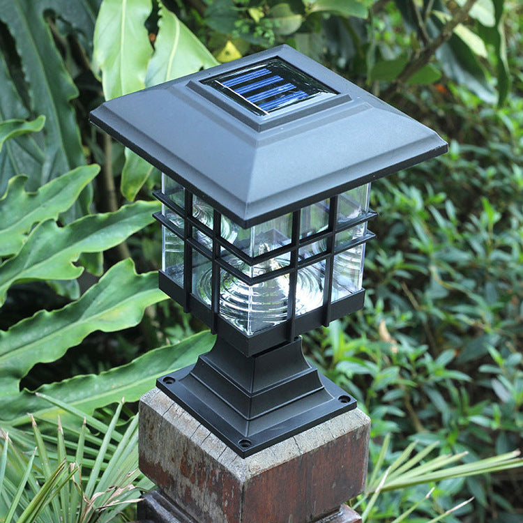Modern Simplicity Solar Square Pillar LED Outdoor Lawn Landscape For Garden | Stornfield