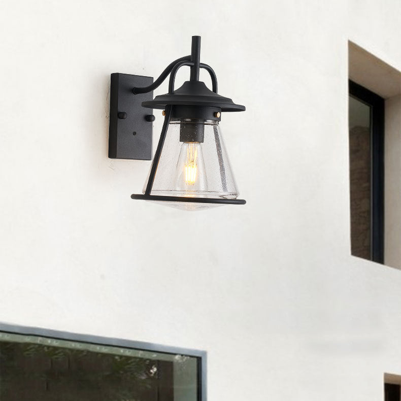 Waterproof Glass Cone Shade 1-Light Outdoor Wall Sconce Lamp | Stornfield