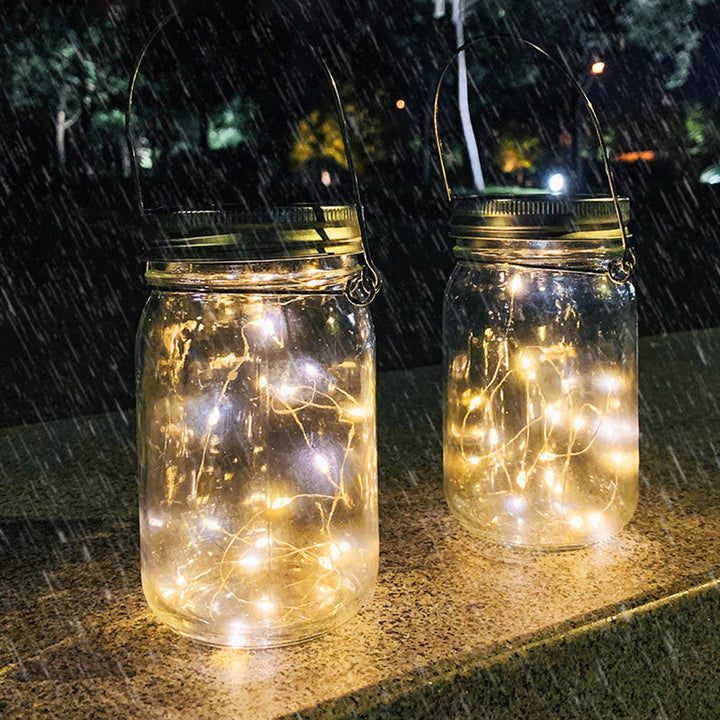 Modern Art Deco Waterproof Solar Glass Stainless Steel Copper Wire Star LED String Lights Outdoor Lighting For Garden | Stornfield