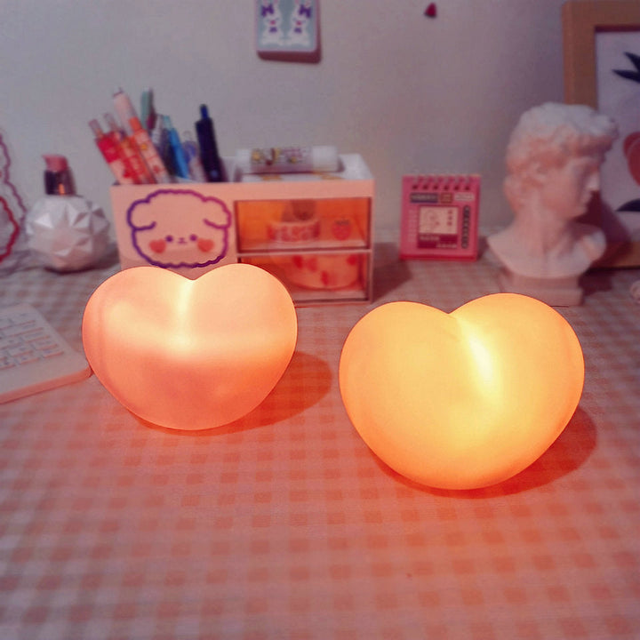 Stornfield | LuvSphere Silicone LED Night Light | Heart-Shaped Design | Table Lamp | Warm Ambient Light | Decorative