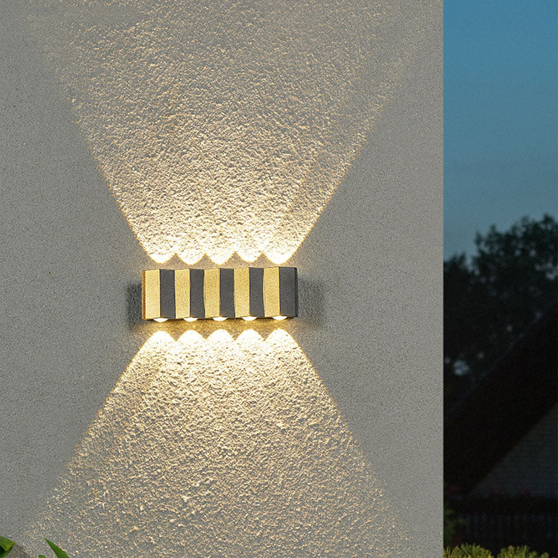 Stornfield | Modern Light Luxury Golden Aluminum Outdoor Waterproof Terrace LED Wall Lamp