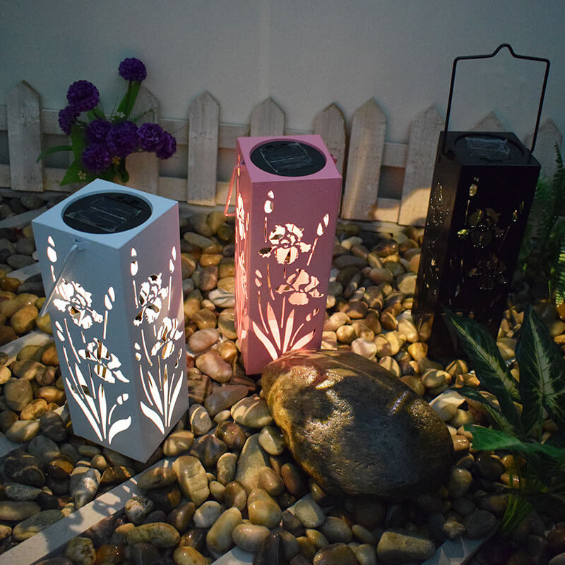 Stornfield | Rose Solar Butterfly Pattern Hollow Column Waterproof LED Outdoor Decorative Lamp