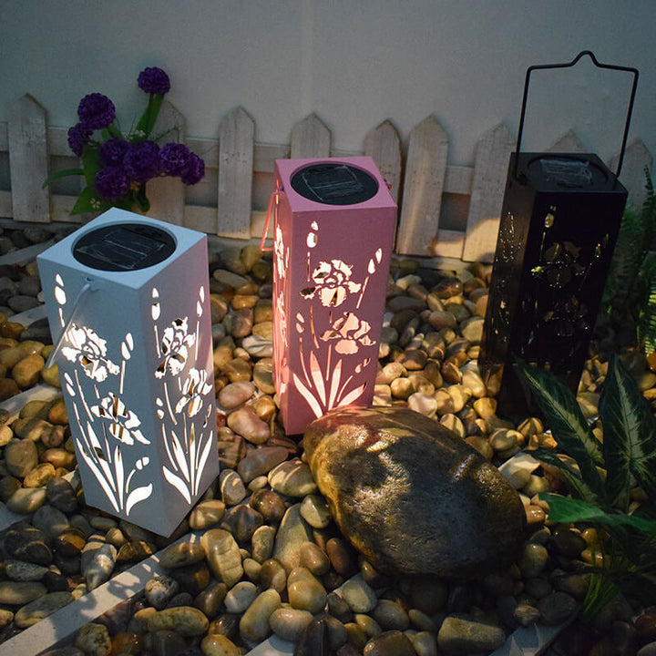 Stornfield | Rose Solar Butterfly Pattern Hollow Column Waterproof LED Outdoor Decorative Lamp