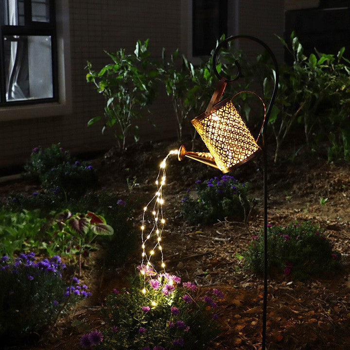 Contemporary Creative Solar Kettle Iron LED Outdoor Light For Garden | Stornfield
