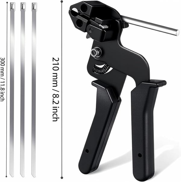 Stainless Steel Cable Tie Gun with Metal Ties | Stornfield