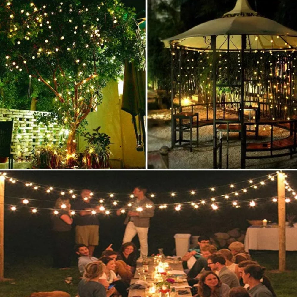 Solar string lights with ball lights - 5M-20 LED / 7M-50 LED / 12M-100 LED | Stornfield