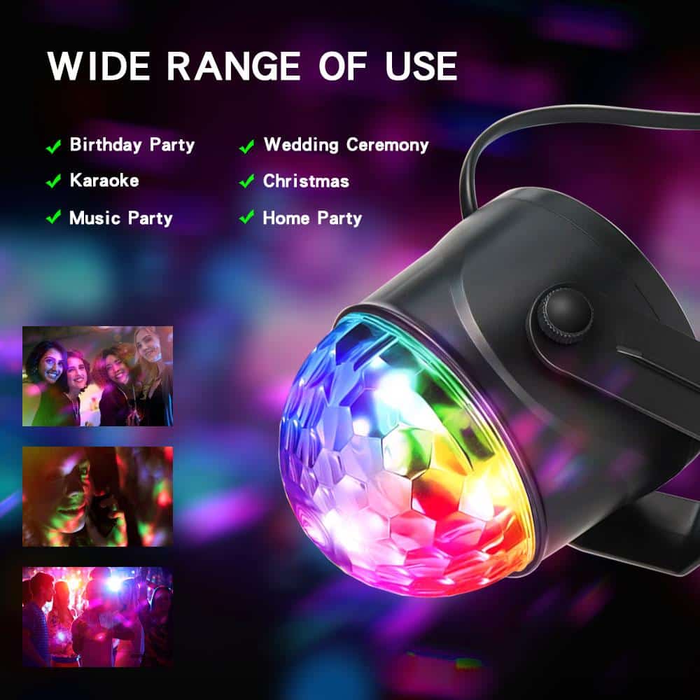Rotating LED disco ball with remote control | Stornfield
