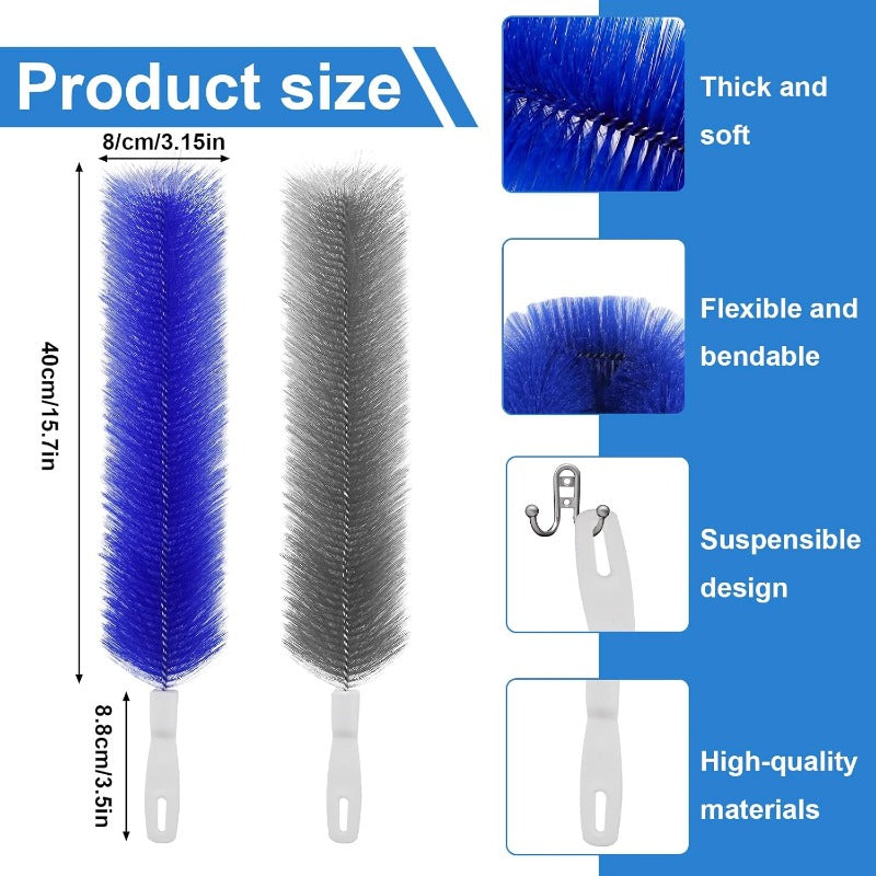 Flexible Microfiber Fan Duster Brushes – Reusable Cleaning Tools for Blades, Vents & Blinds Stornfield