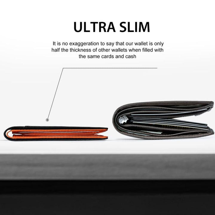 Stornfield | Men’s Slim RFID Wallet | Leather Card Holder | Black