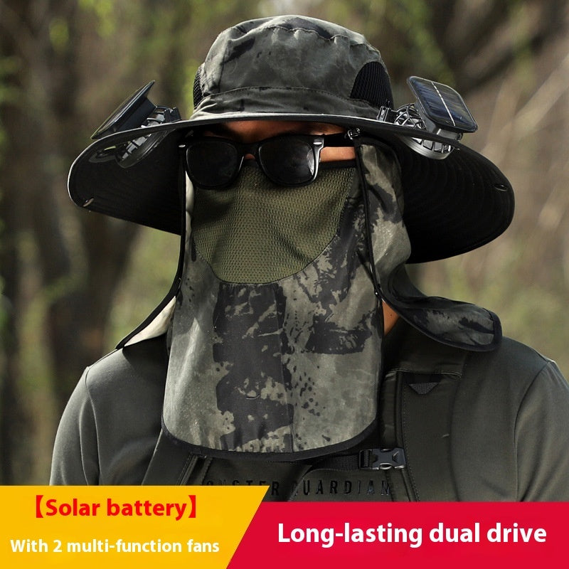 Quick-drying Solar Fan Outdoor Big Brim Sun Hat | Stornfield