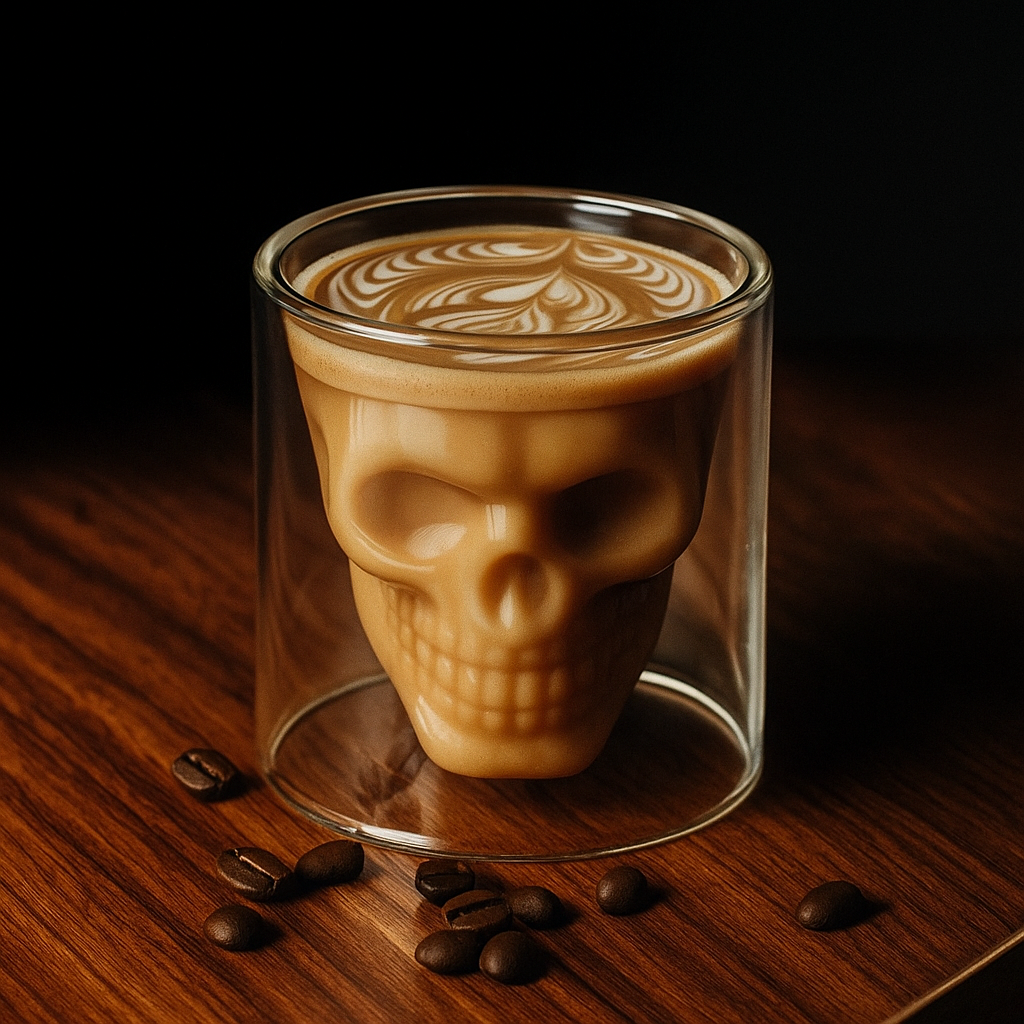 3D Skull Head DouStornfielde Drinking Glass | Stornfield