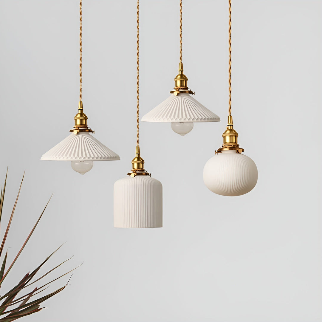 AmberZen Light – Vintage Ceramic Glass Pendant Light | Stornfield