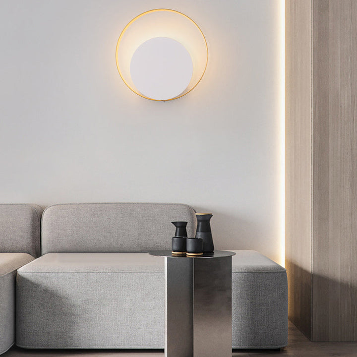 Stornfield | Modern Minimalist Circular Iron 1-Light Sconce for Bedroom