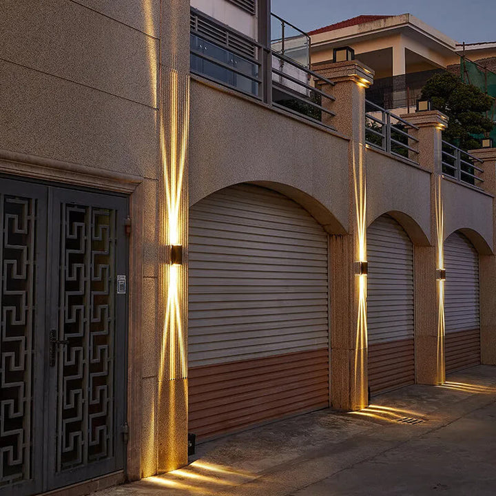 Stornfield | Modern Waterproof LED Outdoor Wall Light | Rectangular Up/Down Aluminum Fixture