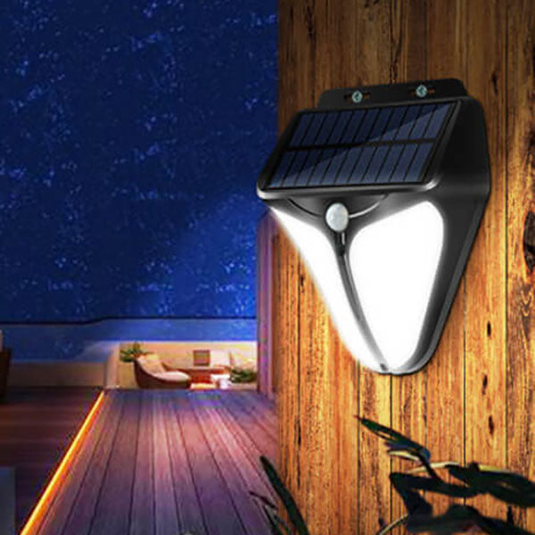 Stornfield | Lampe murale LED extérieure étanche avec capteur de corps intelligent triangle solaire