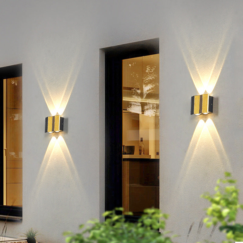 Stornfield | Modern Light Luxury Golden Aluminum Outdoor Waterproof Terrace LED Wall Lamp