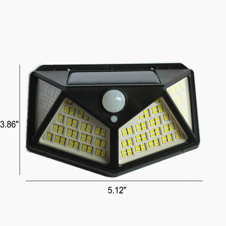 Solar Outdoor 162 LED Outdoor Waterproof Body Sensor Garden Lighting Wall Sconce Lamp | Stornfield